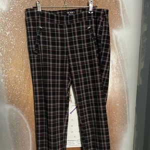 plaid womens pants